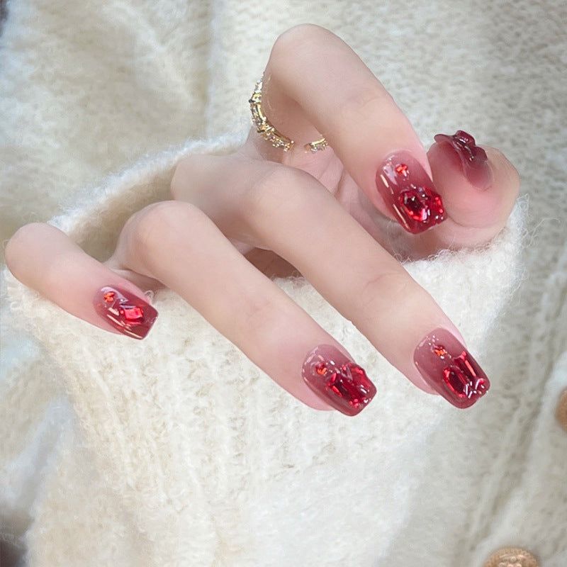 Premium Glossy Almond-Shaped Press-On Nails Kalsten 1789388672