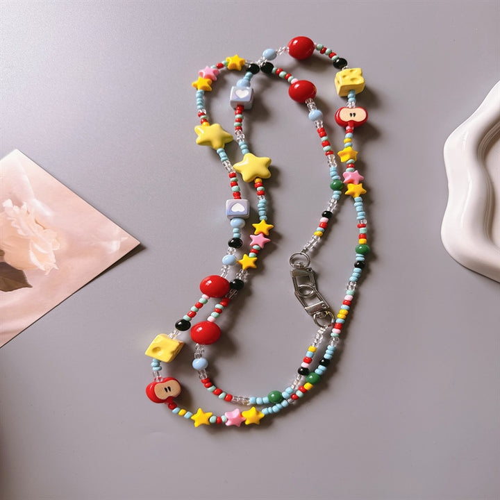 Colorful Beaded Phone Lanyard Kalsten 1790135533