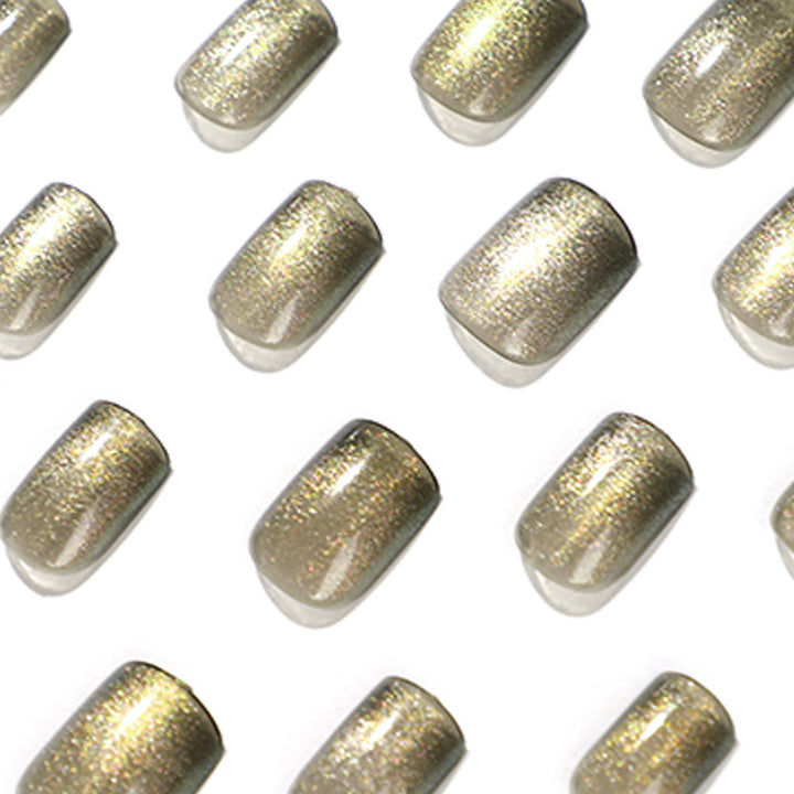 Artful Nail Extensions with Glitter and Ombre Effect Kalsten