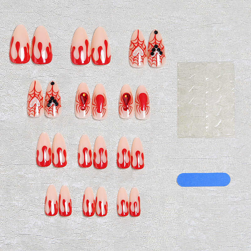 Artificial nail set with Halloween motif and intricate decorations Kalsten