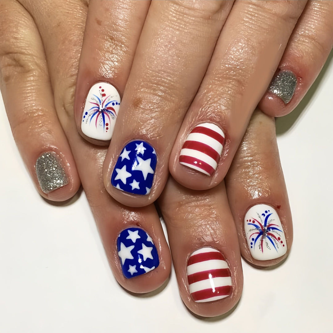 Festive Firework and Star Nail Art Set Kalsten