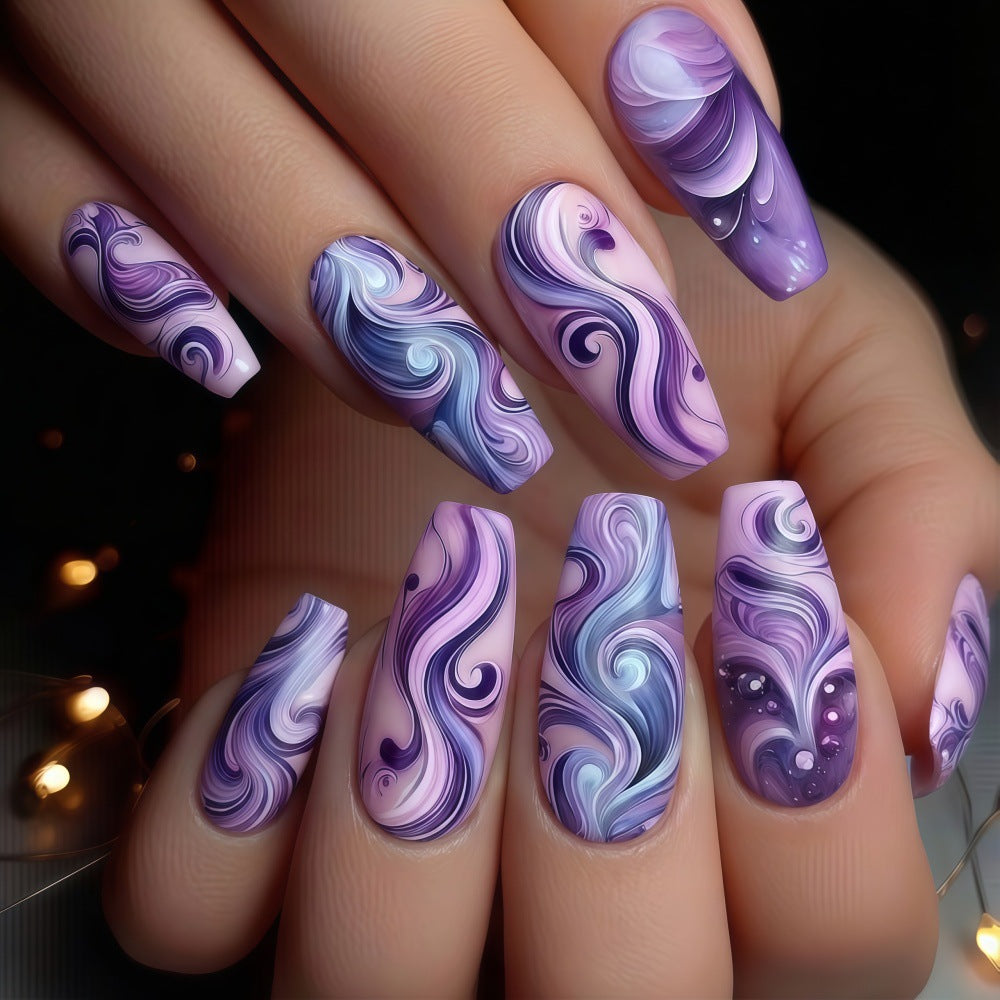 Artificial nails with elegant marble design Kalsten