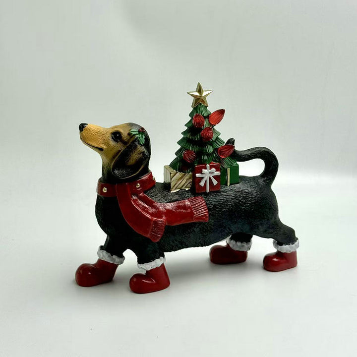 Decorative Santa Claus figure with dog Kalsten