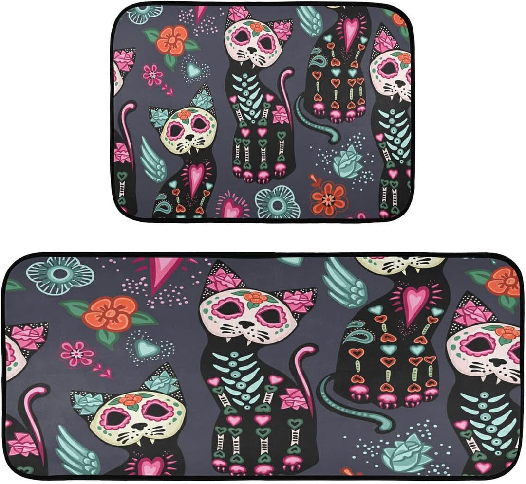 Vibrant Day of the Dead Decorative Rug