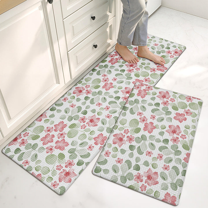 Floral Pattern Kitchen Comfort Mat Set Kalsten
