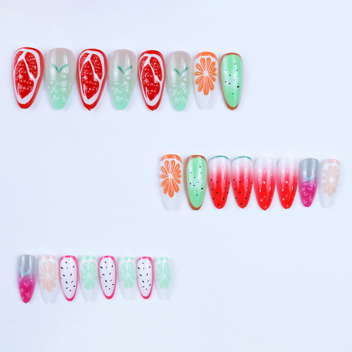 Creative art nails in fruit motif design Kalsten