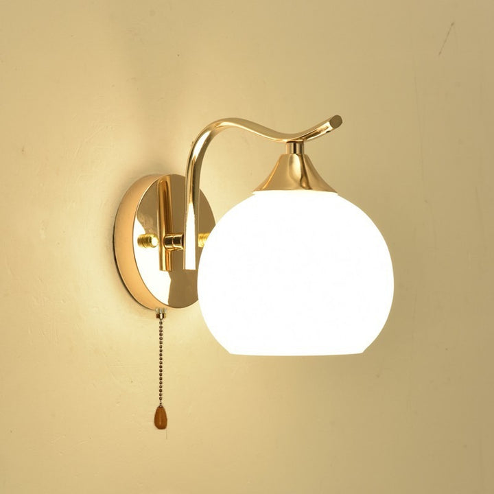 Elegant Globe Wall Sconce with Gold Finish