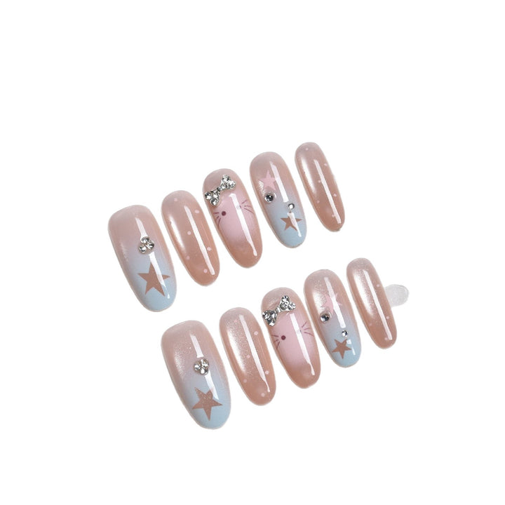 Star-Embellished Press-On Nail Extensions Kalsten