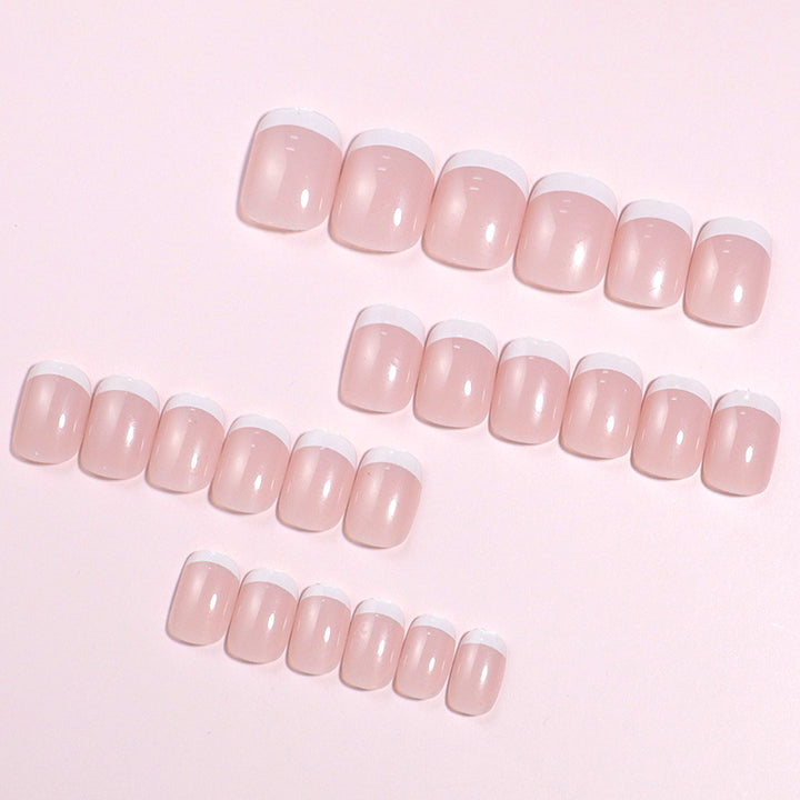 Classic French Tip Press-On Nail Set Kalsten