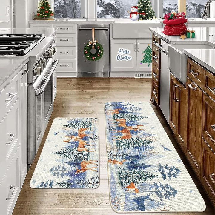 Festive Holiday Kitchen Runner Mat Kalsten