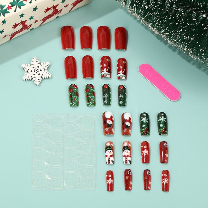 Festive artificial nails with Christmas motifs Kalsten