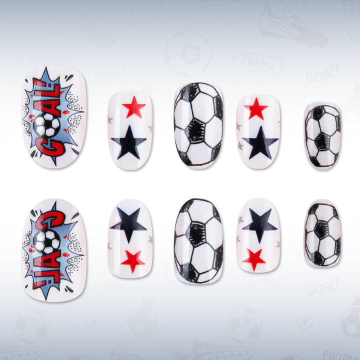 Sporty Themed Press-On Nail Set Kalsten