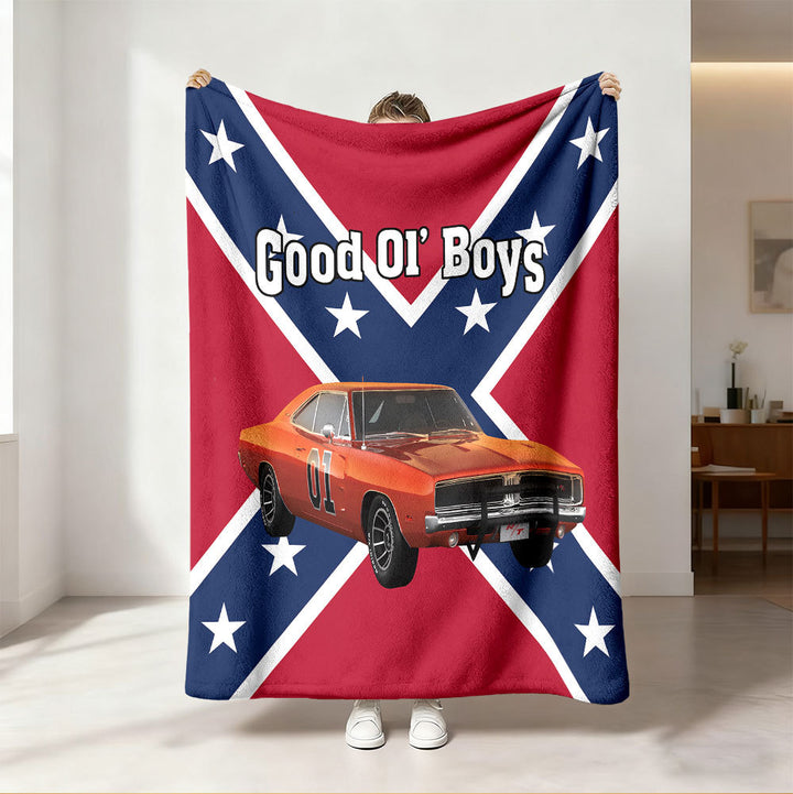 Monster Truck-Themed Fleece Blanket