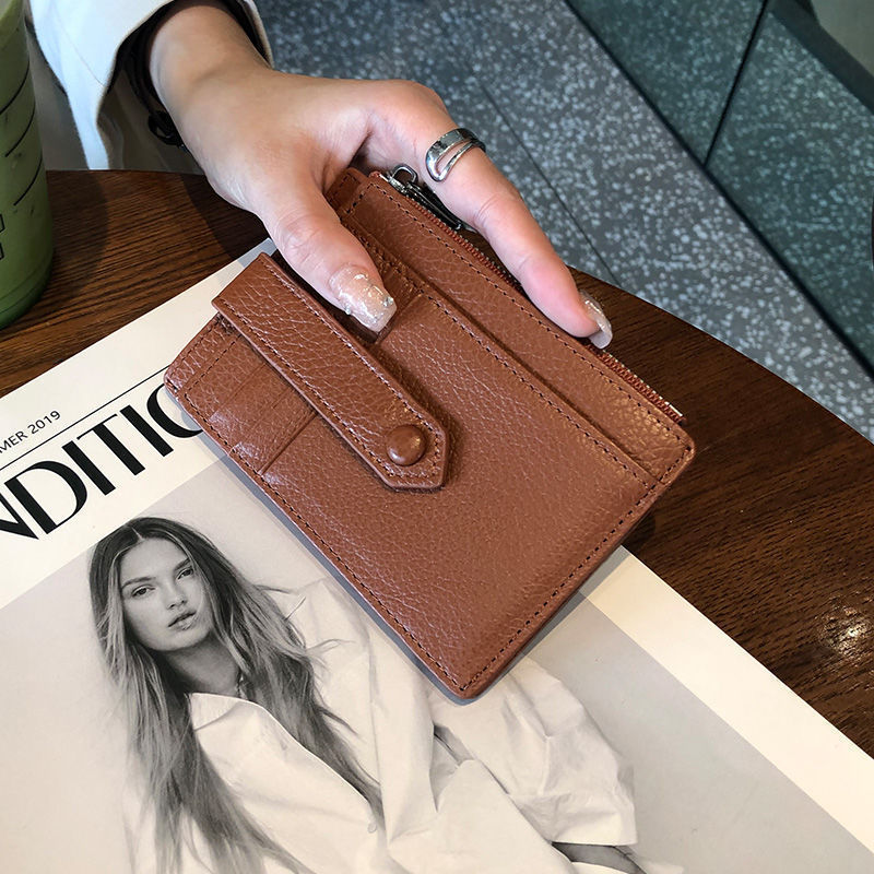 Compact Leather Zip Cardholder Kalsten