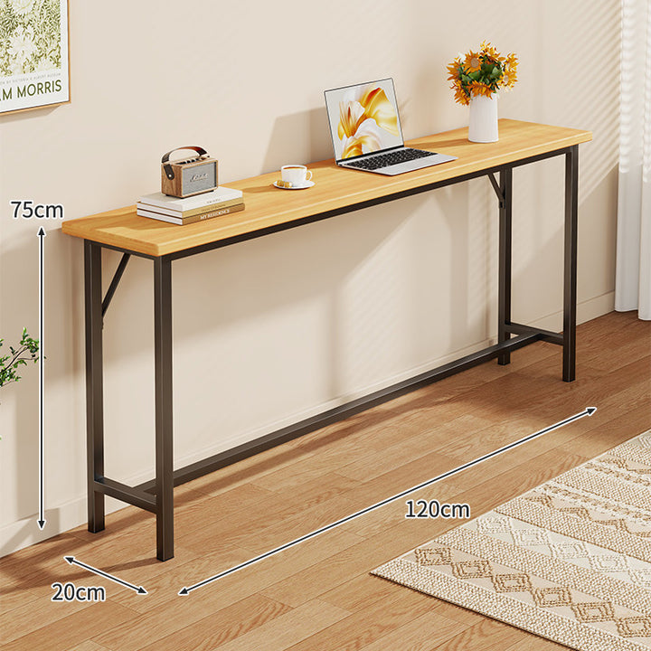 Narrow Industrial Console Table with Slim Profile
