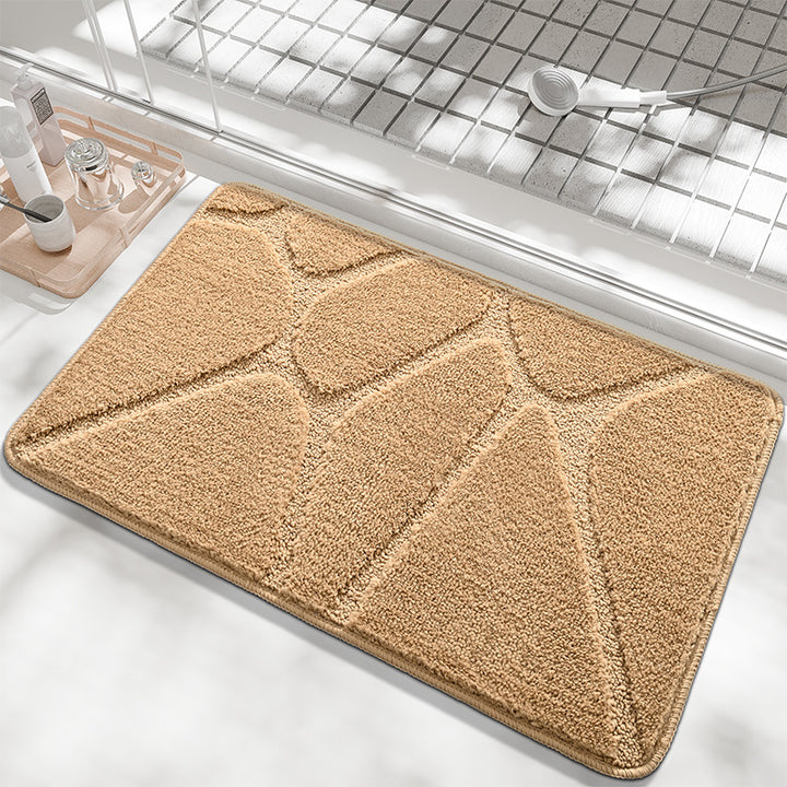 Plush Contemporary Geometric Bath Mat Kalsten