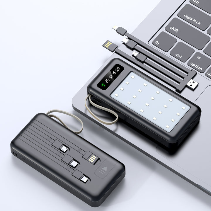 Portable power bank with multifunctional USB-C charging cable Kalsten