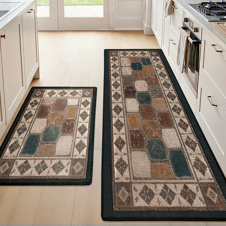 Textured Patterned Kitchen Runner Mat Kalsten
