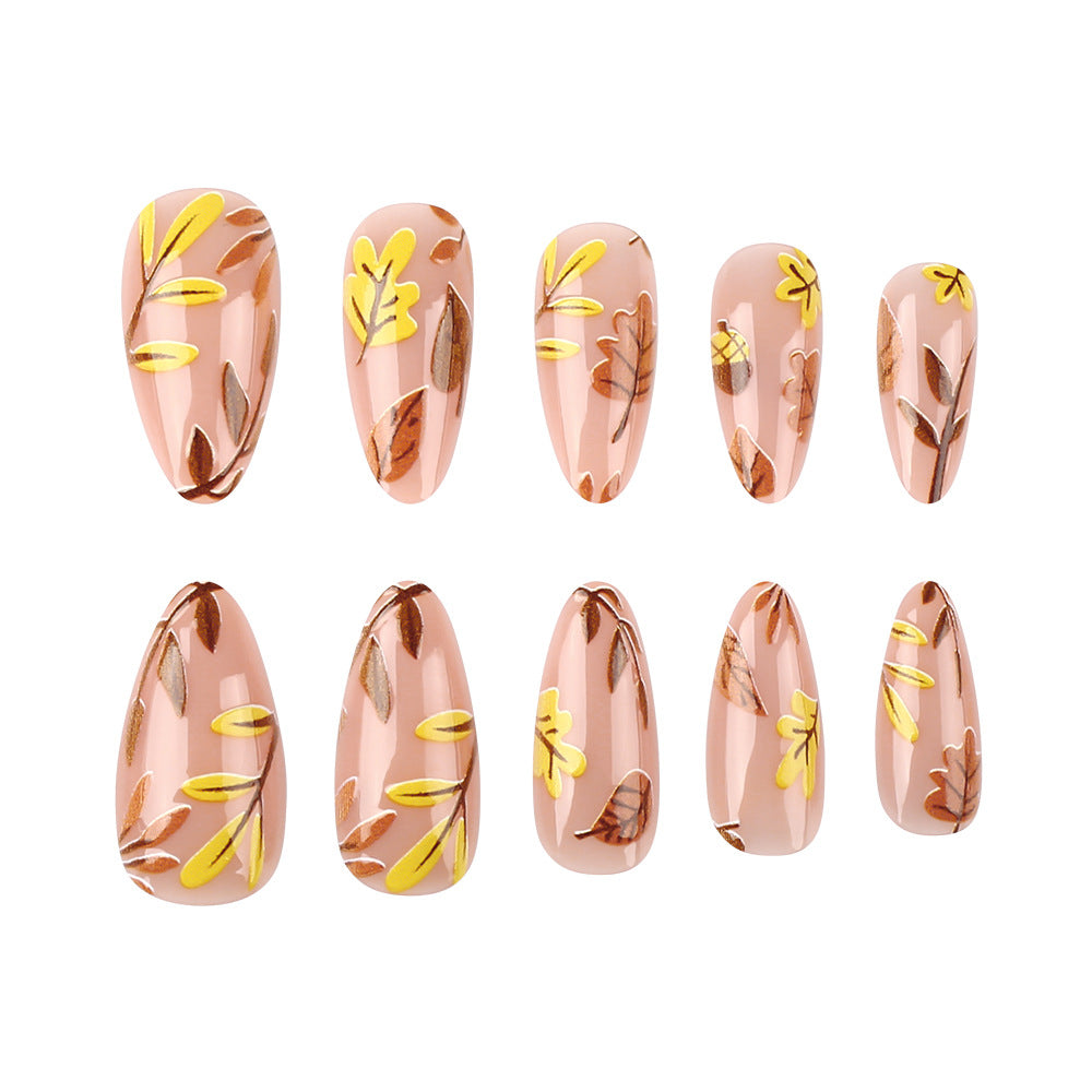 Autumn Leaf-Themed Press-On Nails Kalsten