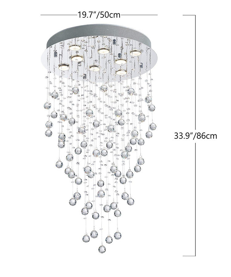 Crystal Raindrop Hanging Light Fixture