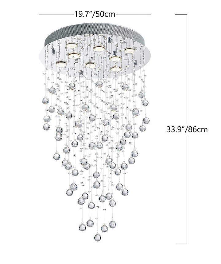 Crystal Raindrop Hanging Light Fixture