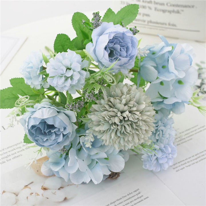 Elegant Artificial Floral Bouquet with Mixed Blooms