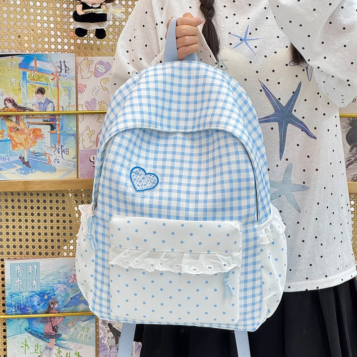 Stylish Checked Backpack Kalsten