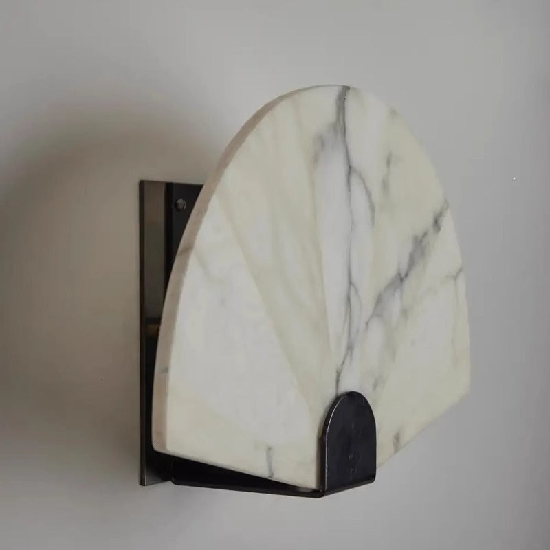 Marble Fan Wall Light Fixture
