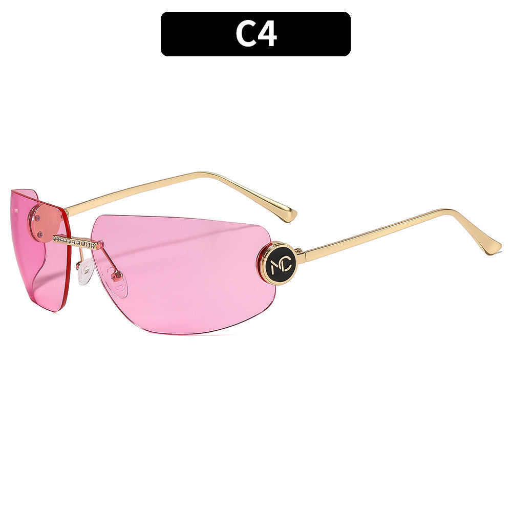 Contemporary Angular Shield Sunglasses