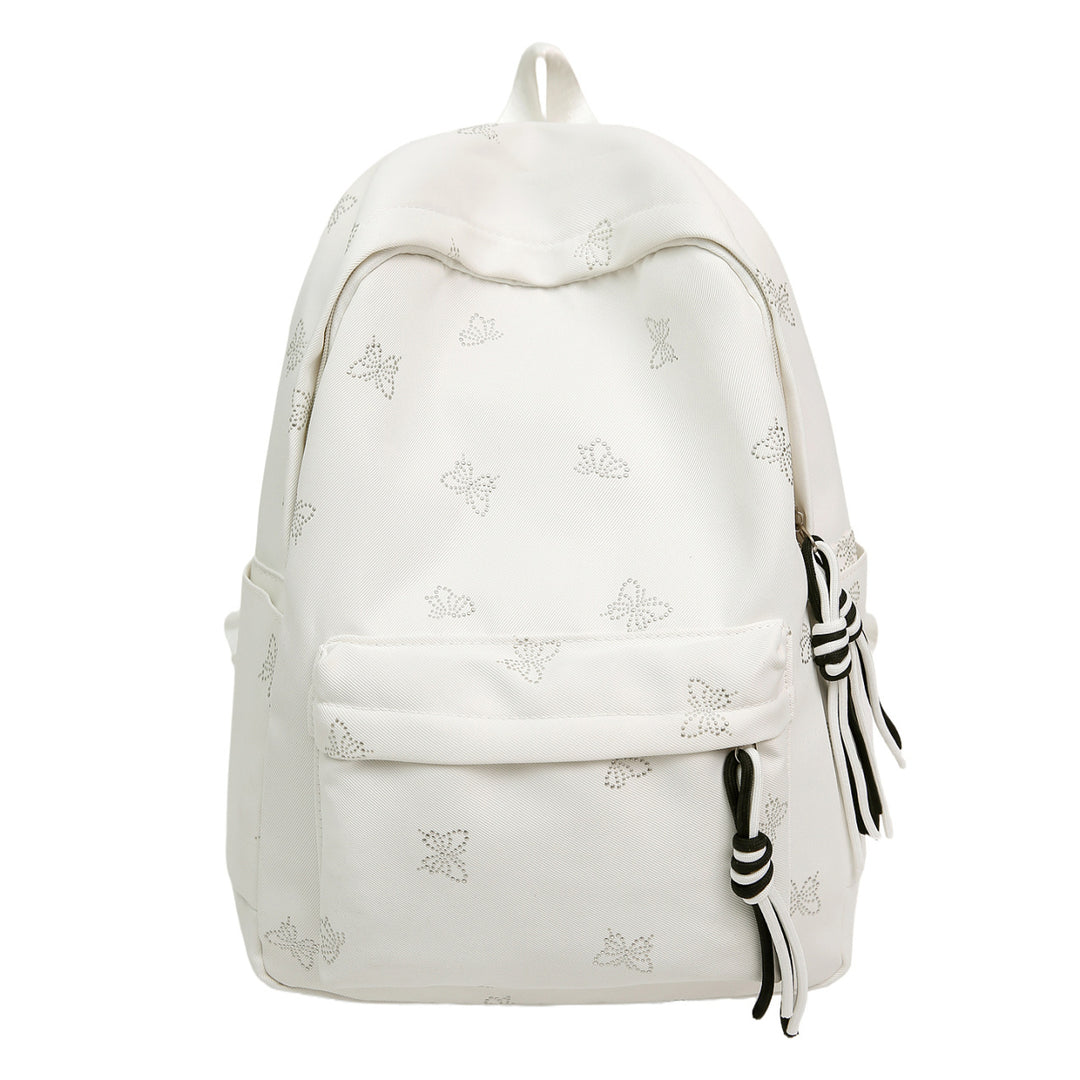 Butterfly Emblem Decorated Backpack Kalsten