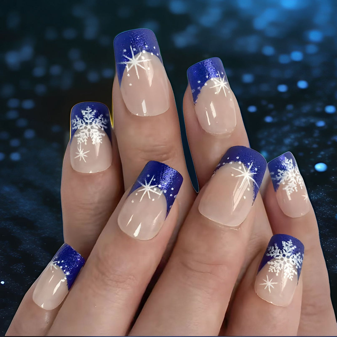 Winter-Themed Press-On Nail Art Kalsten