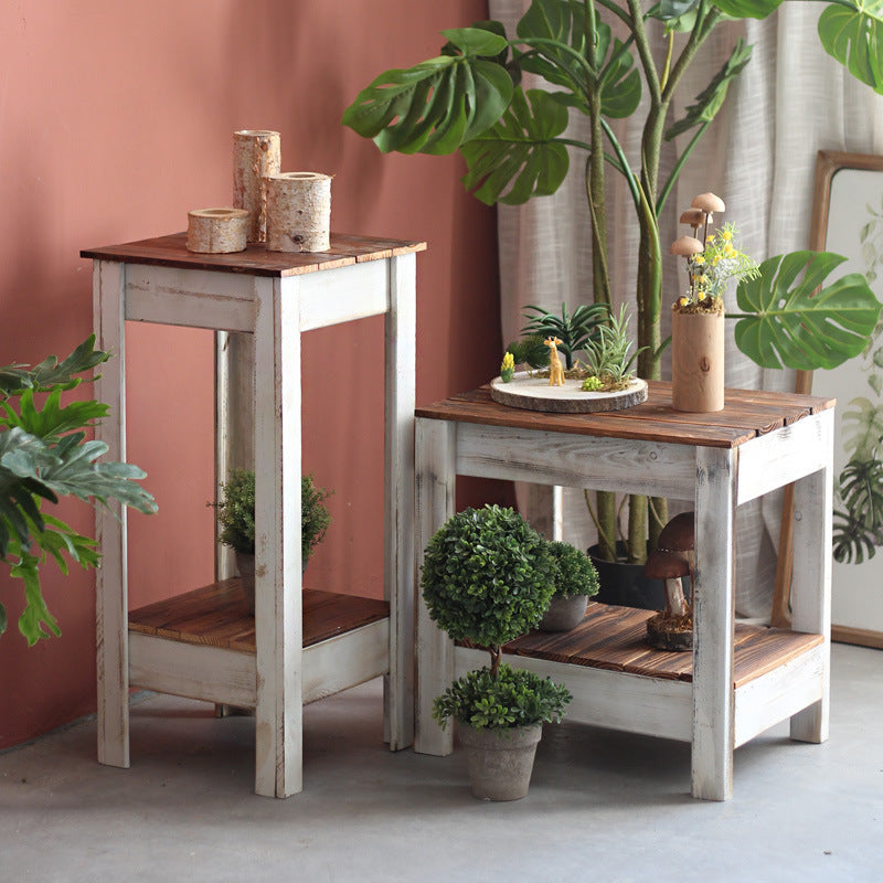 Handmade side table made of solid wood Kalsten