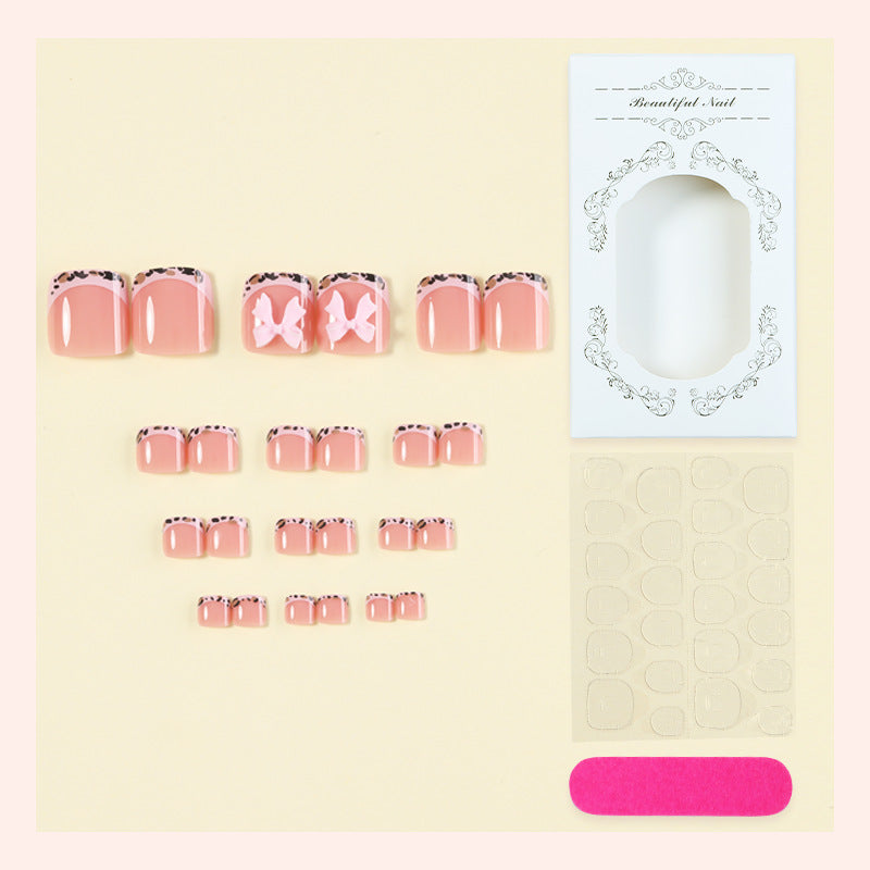 Decorative Press-On Nail Set with Elegant Patterns kalsten
