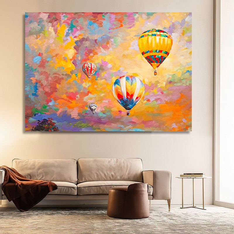 Colorful Hot Air Balloon Canvas Artwork