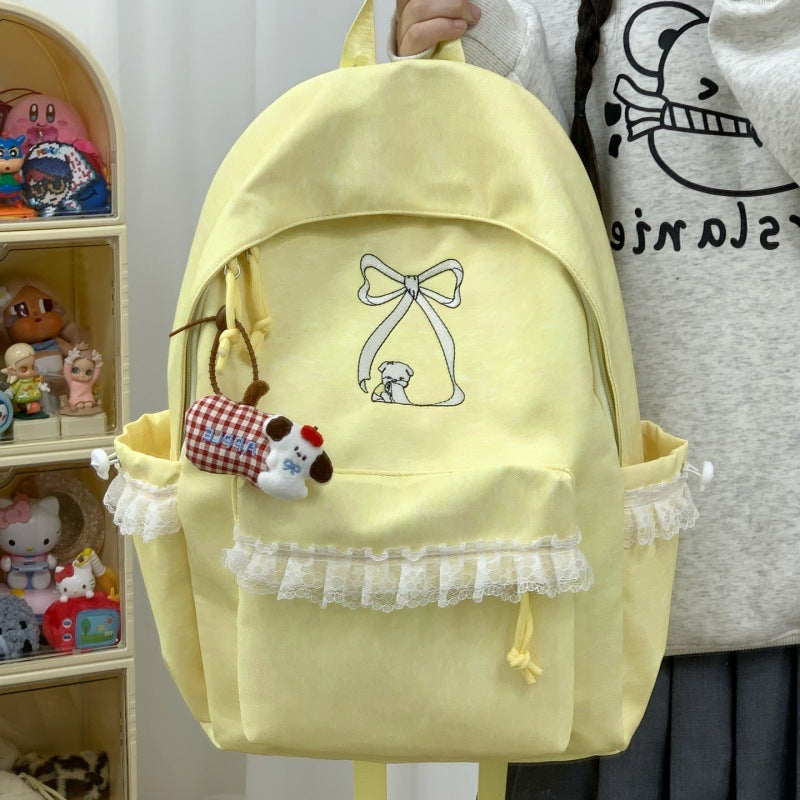 Cute Right Bow Accent Backpack