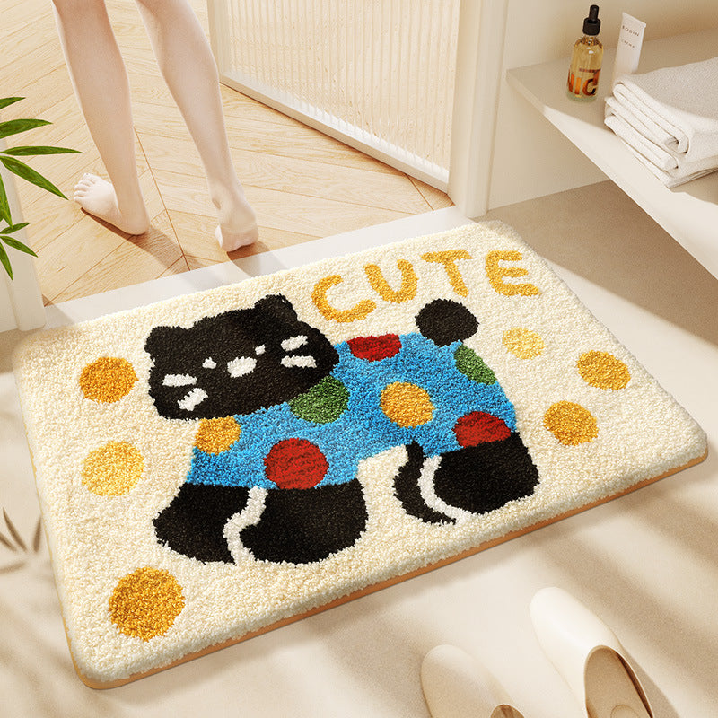 Cute Cartoon Cat Bath Rug Kalsten