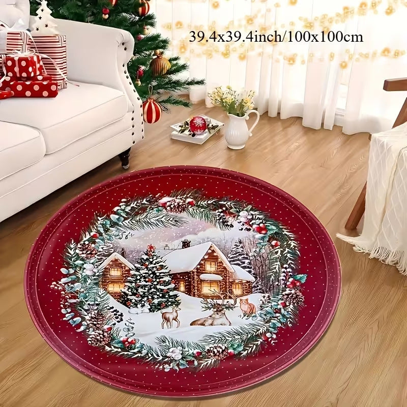 3D Christmas Theme Carpet