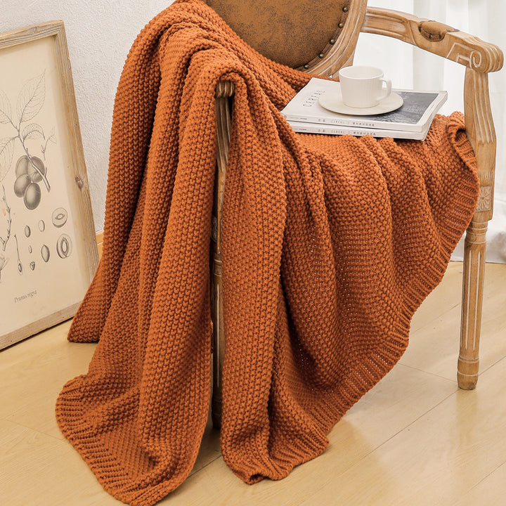 Cozy Knitted Throw Blanket