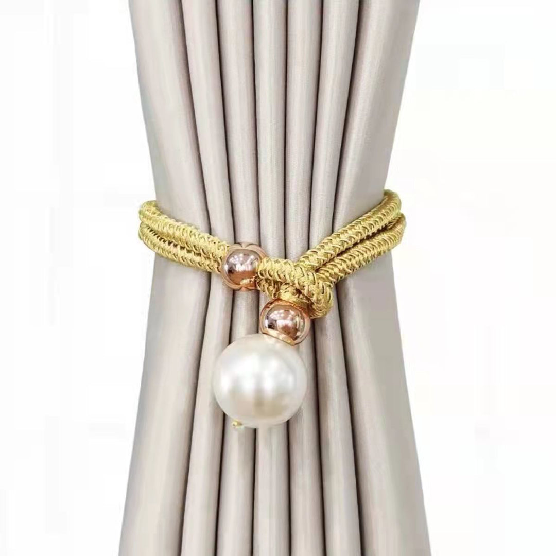 Elegant curtain tieback with decorative pearl Kalsten