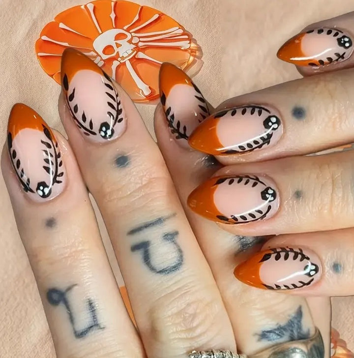 Artistic Almond-Shaped Nail Art Enhancements Kalsten 1789915566