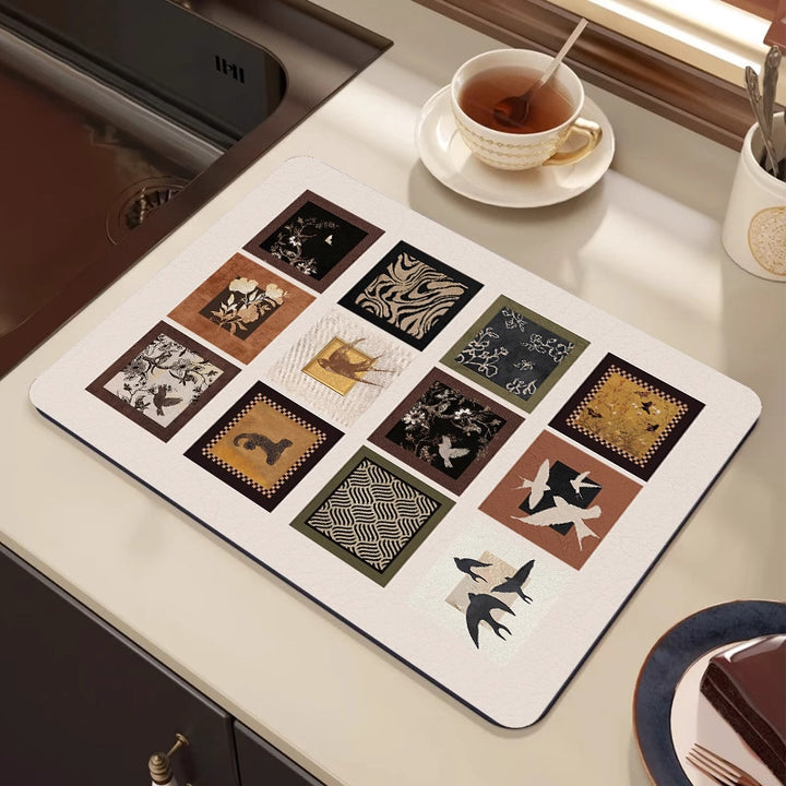 Artistic Botanical Kitchen Mat