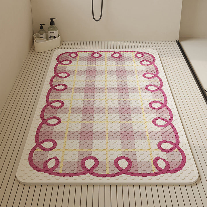 Stylish Textured Bath Mat Kalsten