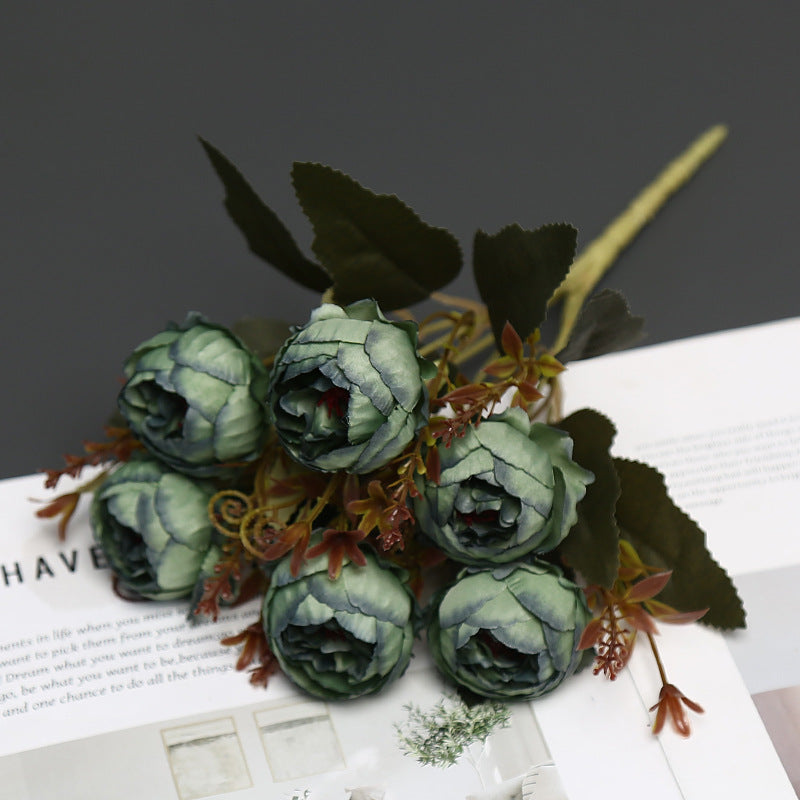 Decorative Faux Peony Bouquet for Home Display