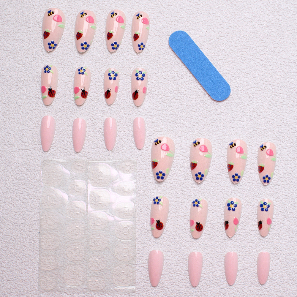 Artistic Floral Press-On Nails Kalsten 1787370443