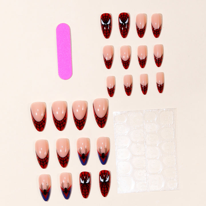 Spider-Man Inspired Stiletto Nail Art Kalsten