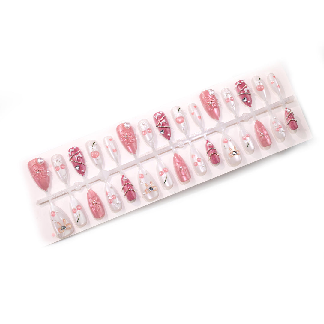 Decorative Cherry Blossom Press-On Nail Art Set Kalsten
