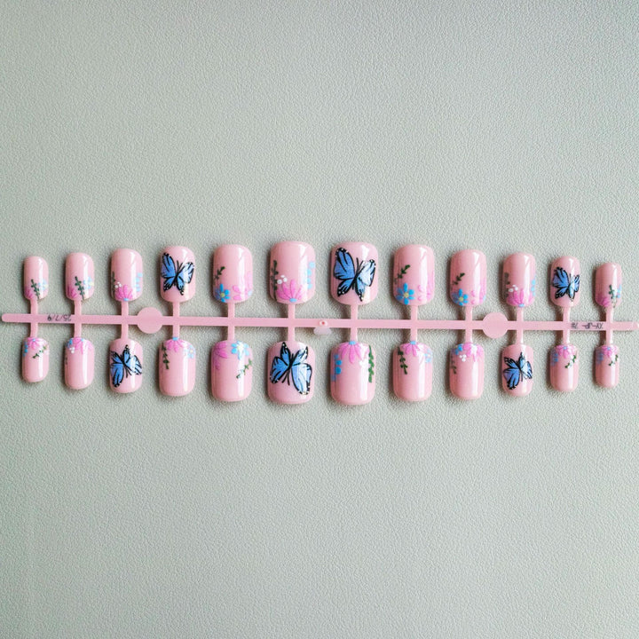 Artistic Floral and Butterfly Nail Art Set