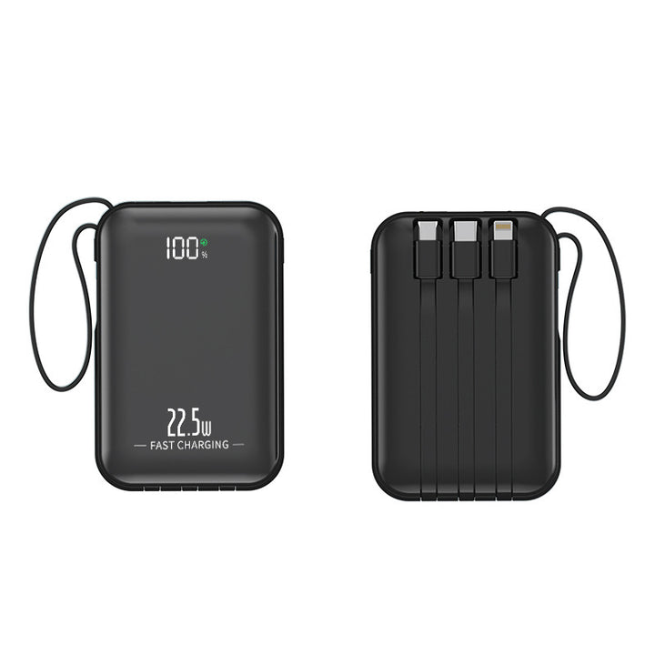 Portable power bank with integrated charging cables and fast charging function Kalsten