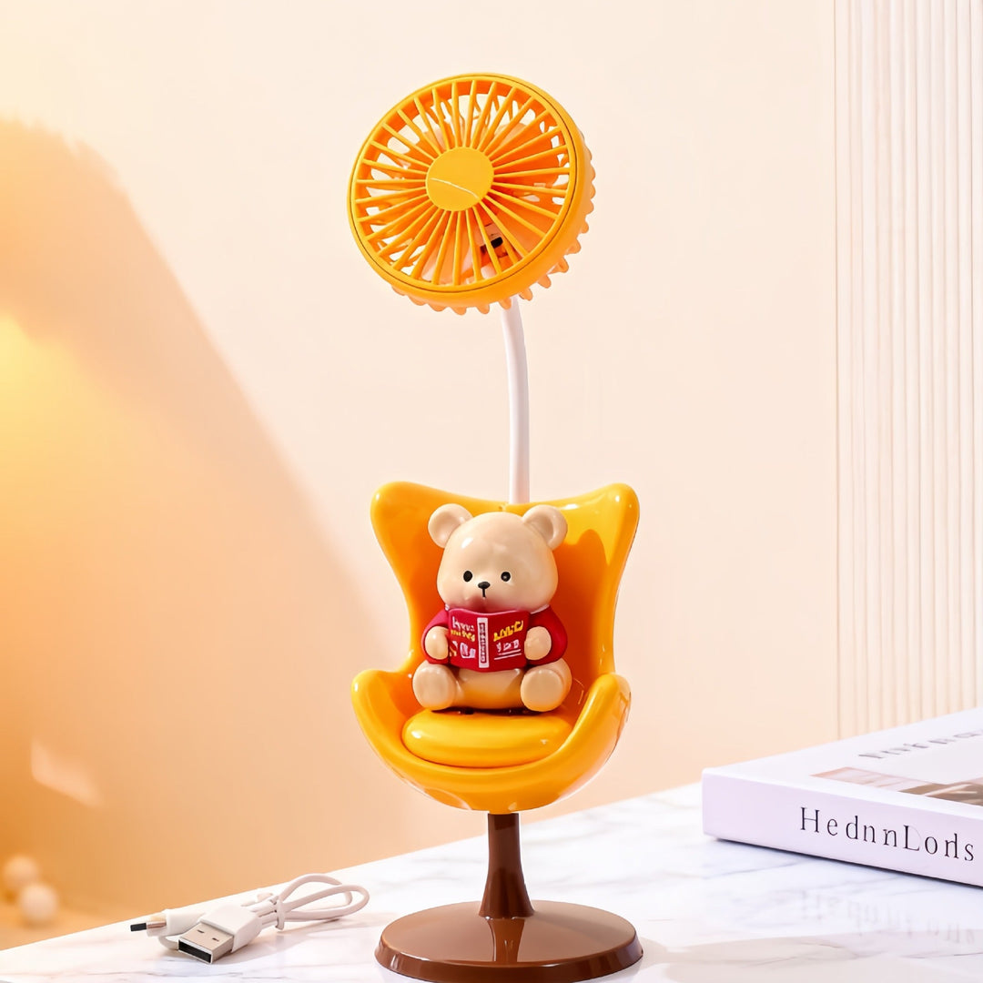 Women's Portable Mini Fan with Fun Bear Design Kalsten