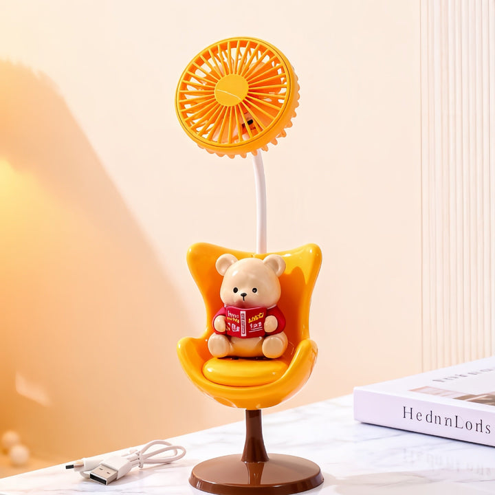 Women's Portable Mini Fan with Fun Bear Design Kalsten